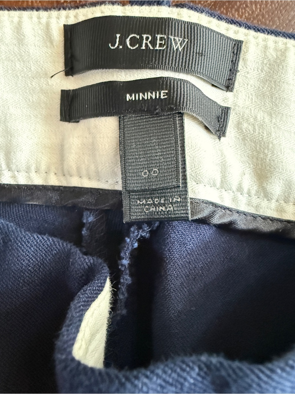 Set of 2 J.Crew Women’s Navy Black-White Houndstooth Stretch Ankle Pants 00 - Picture 3 of 9